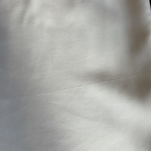 Off white dress slacks, modern look with elastic/drawstring waist and cuffs. XS - Picture 6 of 6